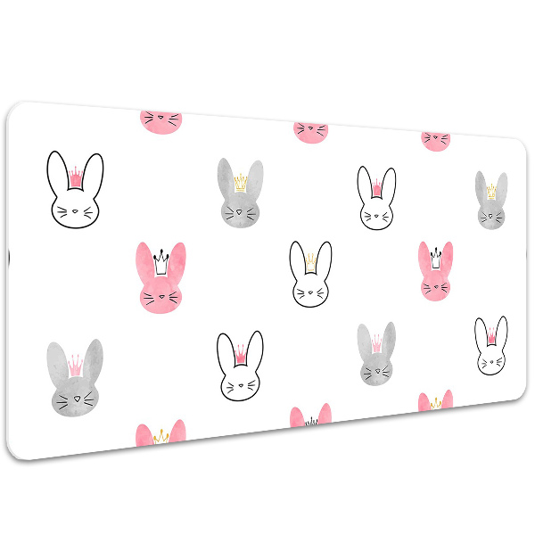 Desk mat Rabbits crowns
