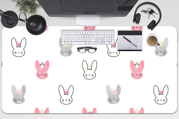 Desk mat Rabbits crowns