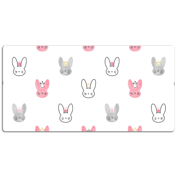 Desk mat Rabbits crowns