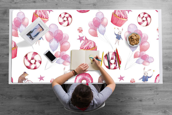 Full desk pad Sweets and balloons