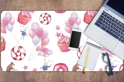 Full desk pad Sweets and balloons