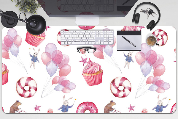 Full desk pad Sweets and balloons