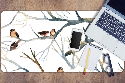 Desk mat Sparrows on the branches