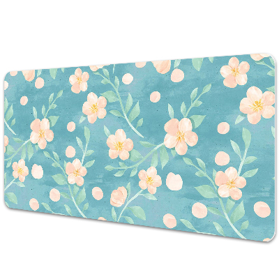 Full desk protector pastel flowers