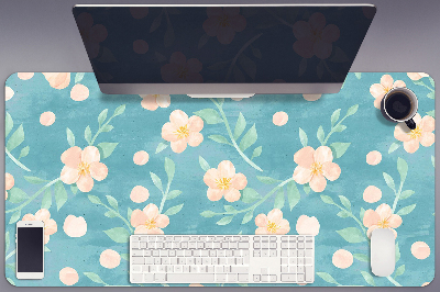 Full desk protector pastel flowers