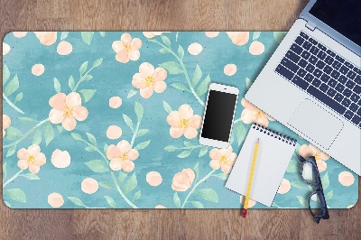 Full desk protector pastel flowers