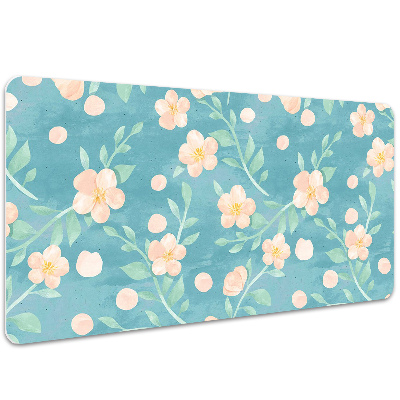 Full desk protector pastel flowers