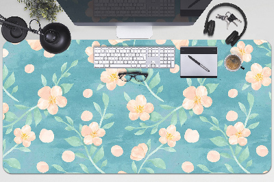 Full desk protector pastel flowers