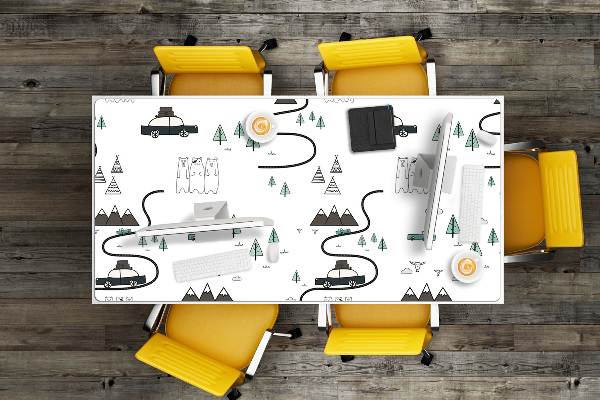 Large desk mat table protector Purpose of trip