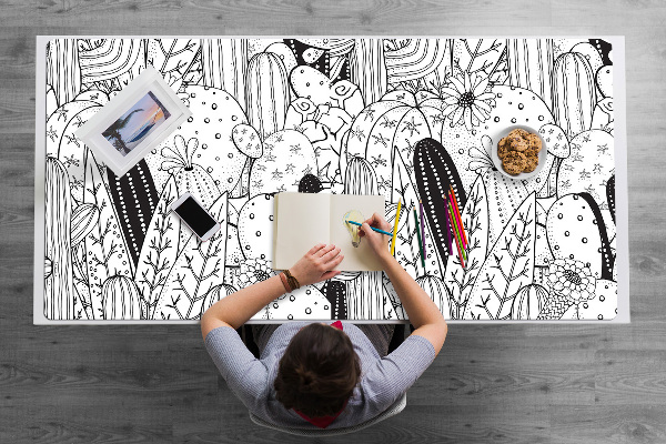 Full desk mat comic cacti