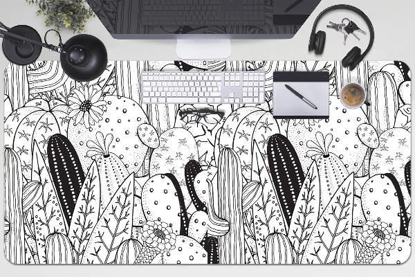Full desk mat comic cacti