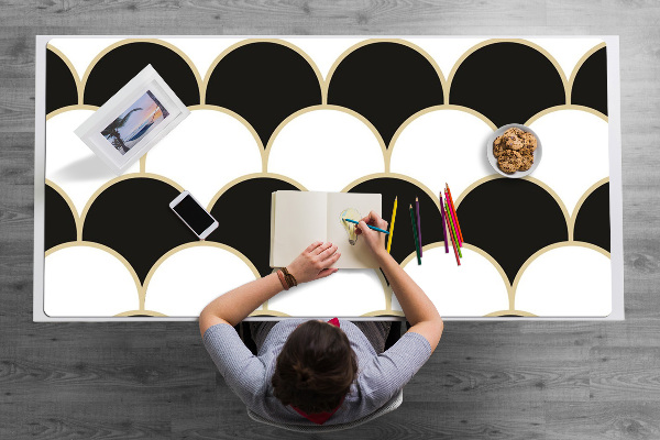 Large desk mat for children Fish scales