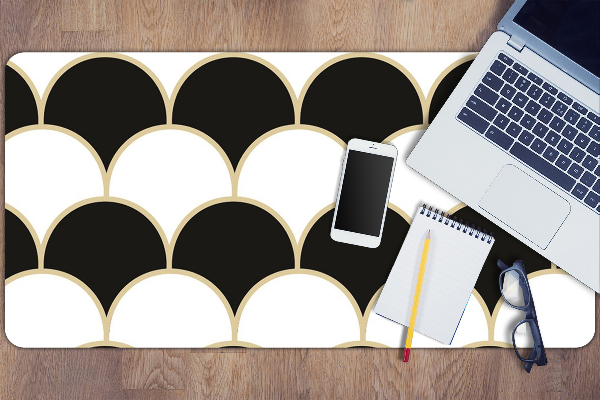Large desk mat for children Fish scales
