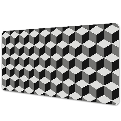 Full desk pad 3D cubes pattern