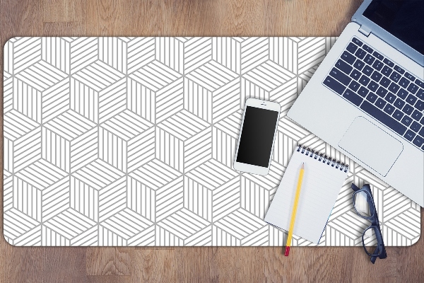 Full desk pad 3D cubes pattern