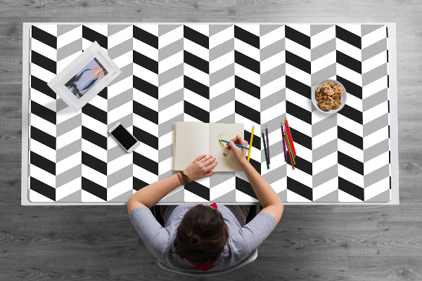 Full desk mat Herringbone pattern
