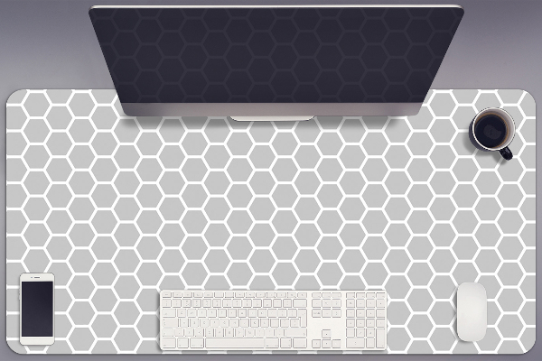 Large desk mat table protector Honeycomb