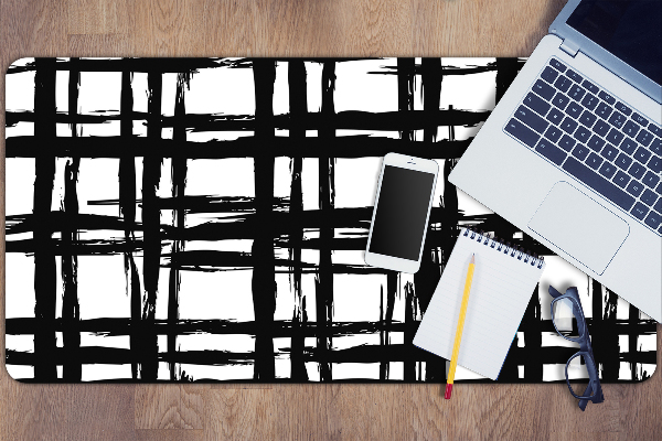 Large desk pad PVC protector Plaid pattern