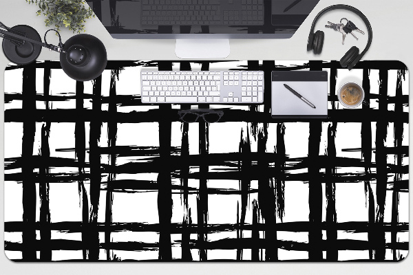 Large desk pad PVC protector Plaid pattern