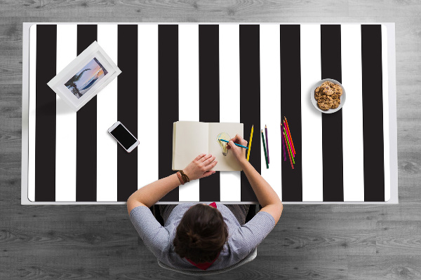 Large desk pad PVC protector Striped pattern