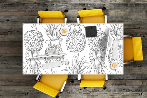 Full desk mat Pattern in pineapples