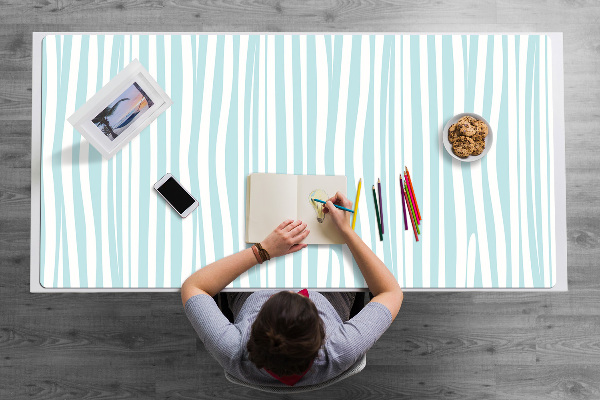 Large desk mat for children zebra