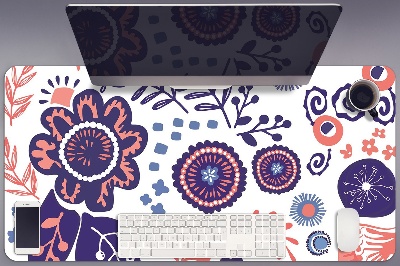 Desk mat abstract flowers