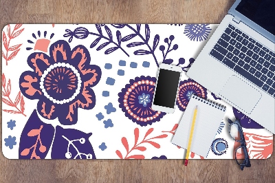 Desk mat abstract flowers