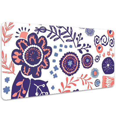 Desk mat abstract flowers