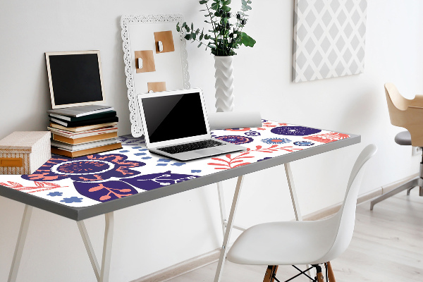 Desk mat abstract flowers