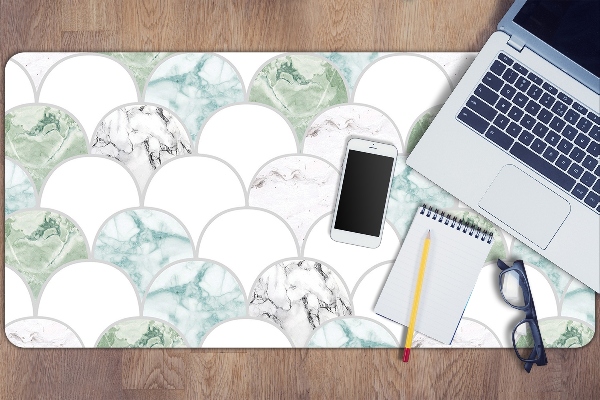 Large desk mat for children scallops