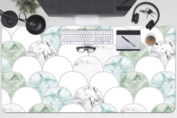 Large desk mat for children scallops