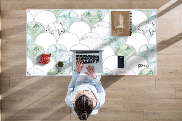 Large desk mat for children scallops