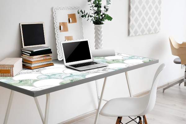 Large desk mat for children scallops