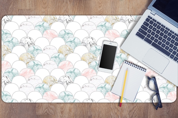 Full desk protector pastel marble