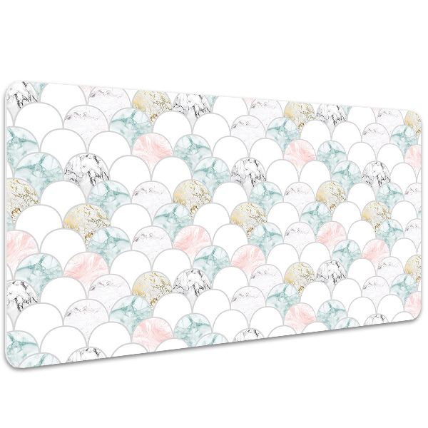 Full desk protector pastel marble
