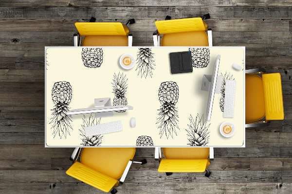 Large desk pad PVC protector pineapple pattern