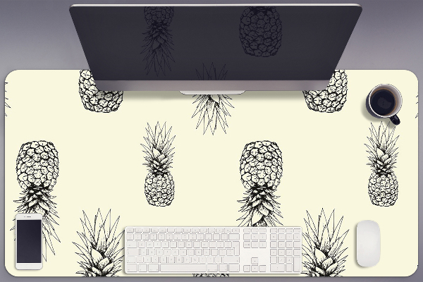 Large desk pad PVC protector pineapple pattern