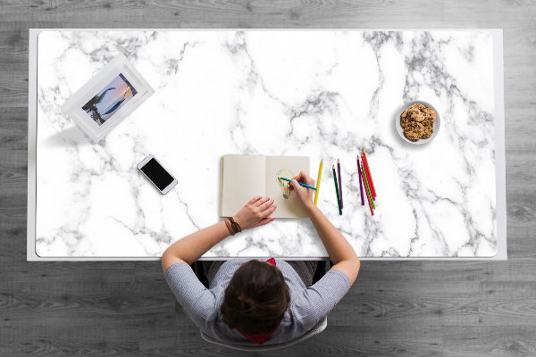 Full desk protector marble stone