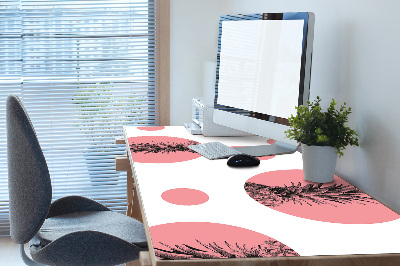 Large desk mat table protector pink pineapple