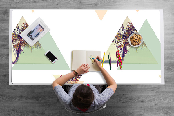 Desk mat Palm trees in triangles