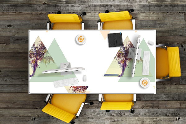 Desk mat Palm trees in triangles