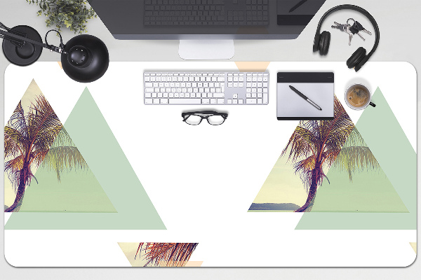 Desk mat Palm trees in triangles