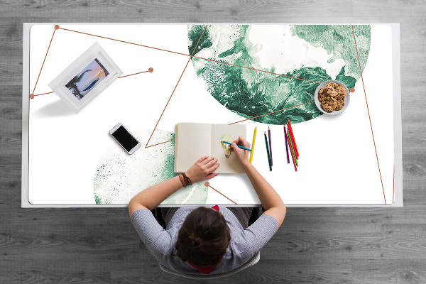 Desk mat marble moons