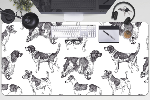 Large desk mat for children dogs pattern
