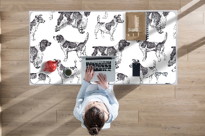 Large desk mat for children dogs pattern