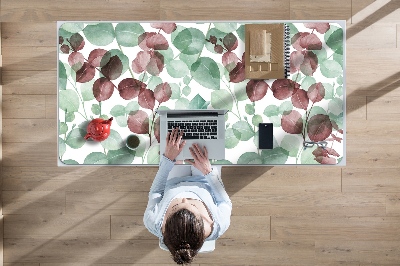 Large desk mat table protector floral pattern