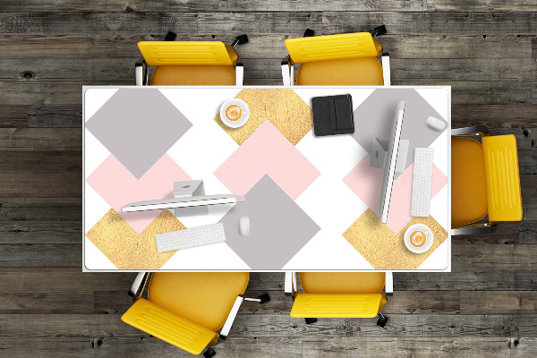 Full desk mat colored diamonds