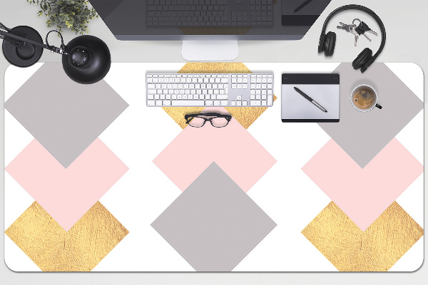 Full desk mat colored diamonds