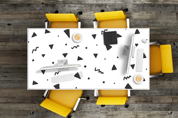 Full desk protector geometric shapes